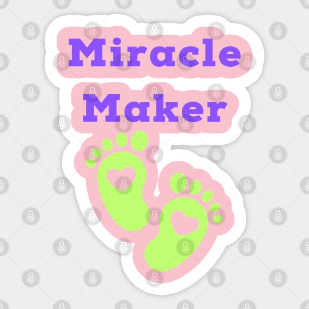 Miracle Maker Surrogate Mother Cute T-shirt Sticker by Trend Spotter Design